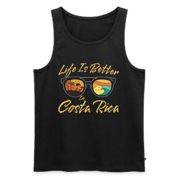 Costa Rica Vacation Trip Central America - Men's Premium Organic Tank Top - black - Front - Michal (187cm)