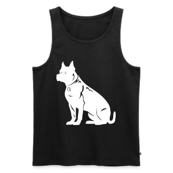 American Staffordshire Terrier Hund - Männer Premium Bio Tank Top - Schwarz - Vorne - Michal (187cm)