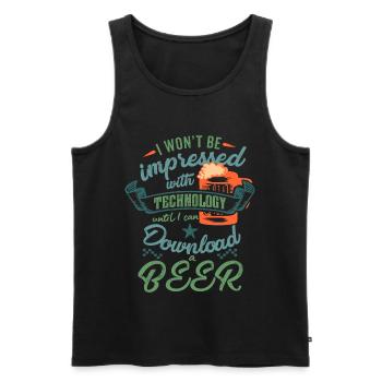 Lustiges Bier Männer Bierfest Grillparty Geschenk - Männer Premium Bio Tank Top - Schwarz - Vorne - Michal (187cm)