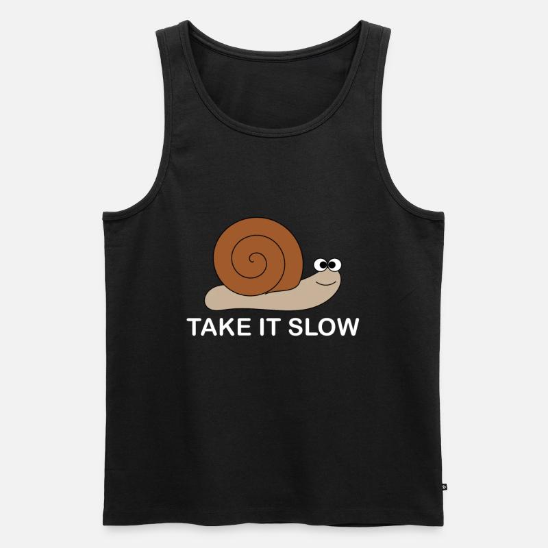 Langsame Schnecke - Männer Premium Bio Tank Top - Schwarz