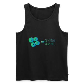 Zahnräder lustig kreativ Teenager cool modern fun - Männer Premium Bio Tank Top - Schwarz - Vorne - AI Model Male 178 light (178cm)