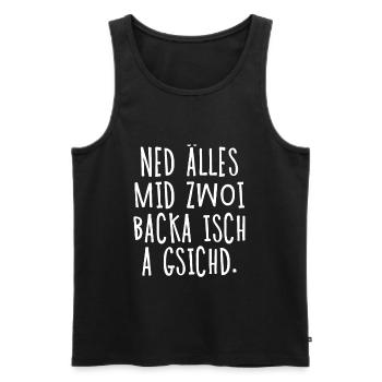 Funny gift for Swabians - Men's Premium Organic Tank Top - black - Front - Michal (187cm)