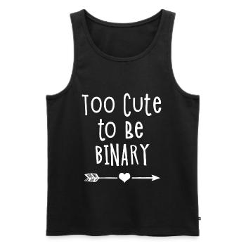 Too Cute To Be Binary - Men's Premium Organic Tank Top - black - Front - AI Model Male 178 light (178cm)