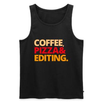 Video Foto Editor Editieren Kaffee Geschenk - Männer Premium Bio Tank Top - Schwarz - Vorne - AI Model Male 178 light (178cm)