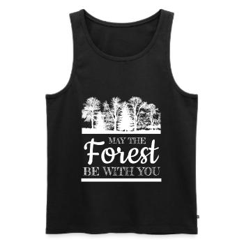 May The Forest Be With You May Fourth Fourth of May - Men's Premium Organic Tank Top - black - Front - AI Model Male 178 light (178cm)