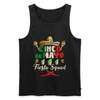 Cinco de Mayo May 5 Mexican Holiday Party - Men's Premium Organic Tank Top - black - Front - Michal (187cm)