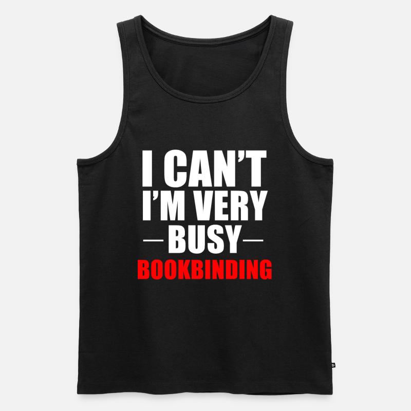 Buchbinder Buchbinderei Buchherstellung Geschenk - Männer Premium Bio Tank Top - Schwarz
