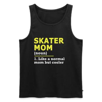 Skater Mama Mutter Skateboard Spruch Geschenk - Männer Premium Bio Tank Top - Schwarz - Vorne - Michal (187cm)