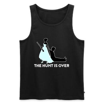La chasse est finie - Cadeau de mariage amusant - Débardeur bio Premium Homme - noir - Devant - Michal (187cm)