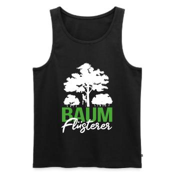 Tree Whisperer - Funny Ranger Forest Gift - Men's Premium Organic Tank Top - black - Front - Michal (187cm)