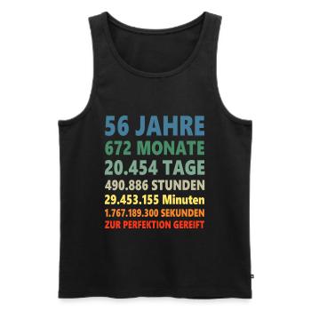 56 Jahre 56. Geburtstag Geschenk - Männer Premium Bio Tank Top - Schwarz - Vorne - Michal (187cm)