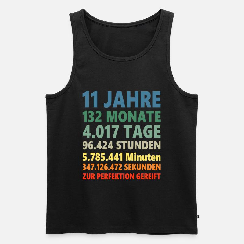 11 Jahre 11ter Geburtstag Geschenk - Männer Premium Bio Tank Top - Schwarz