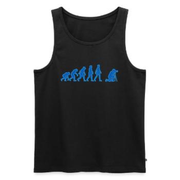 Photograph Funny Photography Evolution Gift - Men's Premium Organic Tank Top - black - Front - AI Model Male 178 light (178cm)