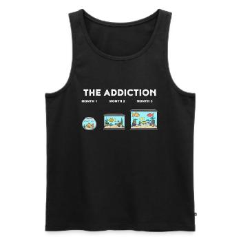 Aquarium Funny aquarium shopping cadeau de dépendance - Débardeur bio Premium Homme - noir - Devant - Michal (187cm)
