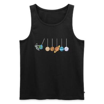 Astrophysics Funny Solar System Gift - Débardeur bio Premium Homme - noir - Devant - Michal (187cm)