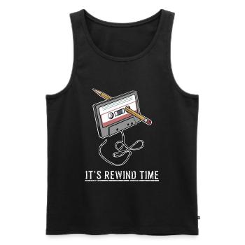 Cassettes 80s 90s - 80s 90s Retro Music Gift - Men's Premium Organic Tank Top - black - Front - Michal (187cm)