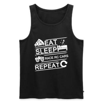Eat Sleep RC Car Repeat Funny RC Car Gift - Men's Premium Organic Tank Top - black - Front - Michal (187cm)