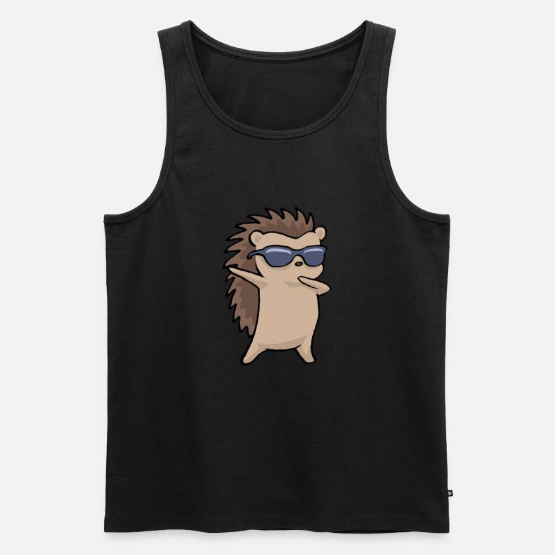 Dabbing Igel Lustiges Igel Geschenk - Männer Premium Bio Tank Top - Schwarz