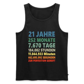 21ter 21 Jahre 21. Geburtstag Geschenk - Männer Premium Bio Tank Top - Schwarz - Vorne - Michal (187cm)