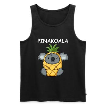 Koala Pineapple Funny Pinakoala Gift - Men's Premium Organic Tank Top - black - Front - Michal (187cm)