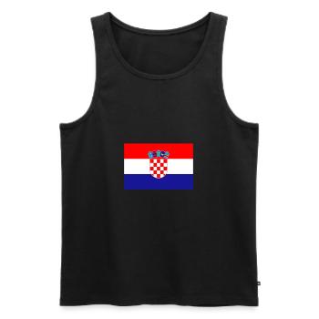 Kroatien Flagge Fahne kroatisch Zagreb Istrien - Männer Premium Bio Tank Top - Schwarz - Vorne - Michal (187cm)