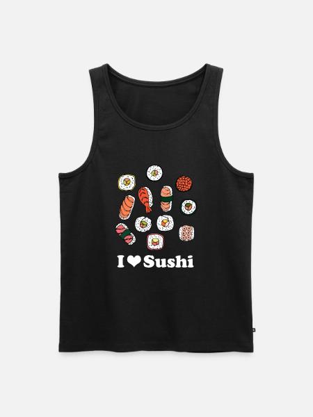 I love sushi - Men's Premium Organic Tank Top - black