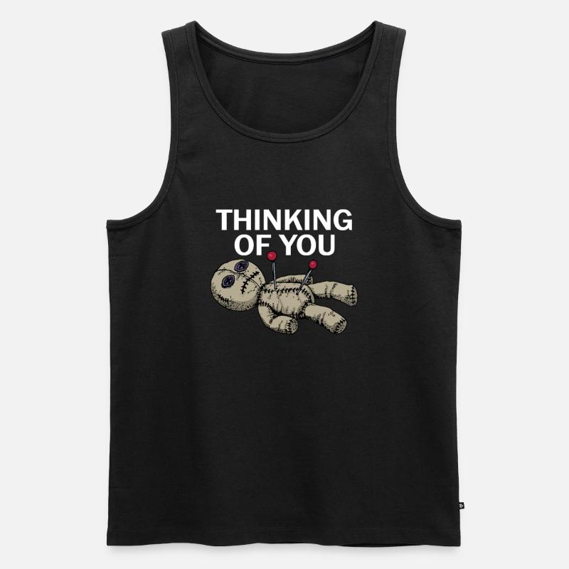 Voodoo Puppe - Männer Premium Bio Tank Top - Schwarz