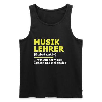 Musik Lehrer Musiklehrer Geschenk - Männer Premium Bio Tank Top - Schwarz - Vorne - Michal (187cm)