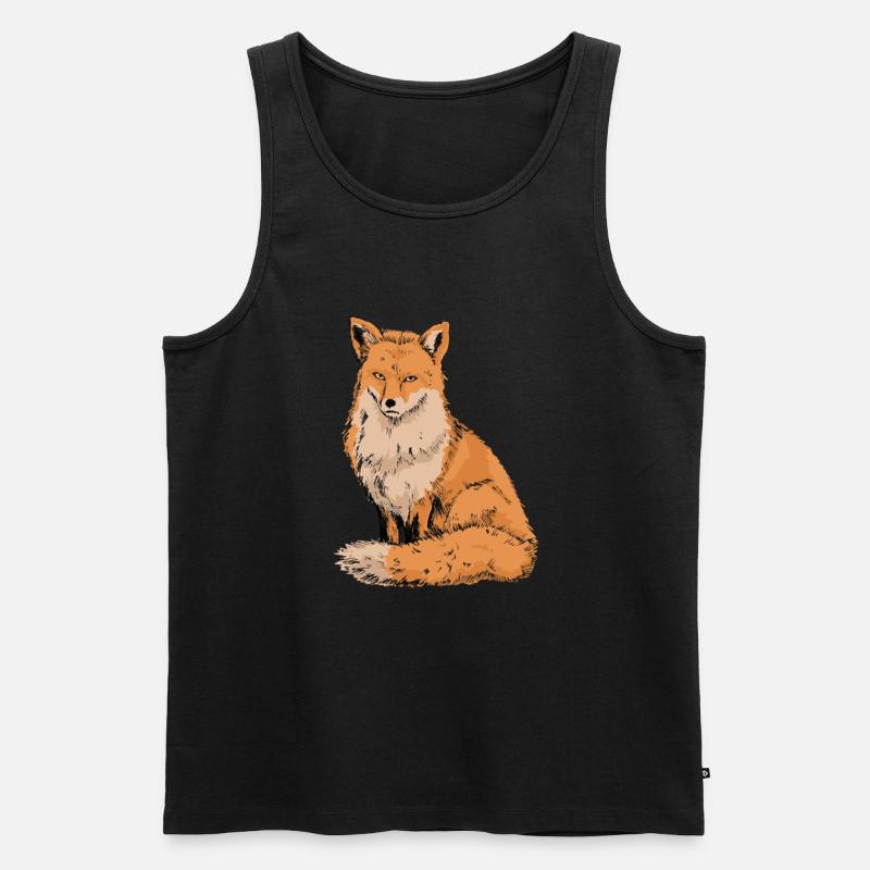 Fuchs - Männer Premium Bio Tank Top - Schwarz