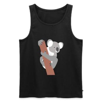 Koala bear - Men's Premium Organic Tank Top - black - Front - AI Model Male 178 light (178cm)