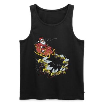 Bee Christmas - Débardeur bio Premium Homme - noir - Devant - AI Model Male 178 light (178cm)