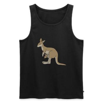 Känguru - Männer Premium Bio Tank Top - Schwarz - Vorne - Michal (187cm)