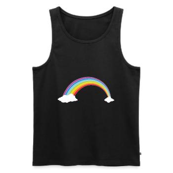 Regenbogen - Männer Premium Bio Tank Top - Schwarz - Vorne - Michal (187cm)