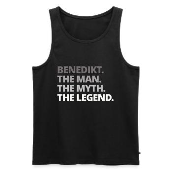 Benedikt Name Spruch Geschenk - Männer Premium Bio Tank Top - Schwarz - Vorne - AI Model Male 178 light (178cm)