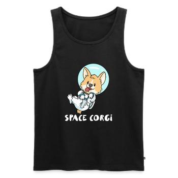Space Corgi - Männer Premium Bio Tank Top - Schwarz - Vorne - Michal (187cm)