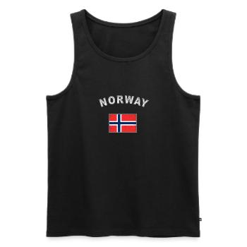 Norvège Drapeau norvégien drapeau - Débardeur bio Premium Homme - noir - Devant - Michal (187cm)