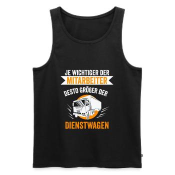 Lkw Fahrer Trucker Kraftfahrer LKW Shirts Spruch - Männer Premium Bio Tank Top - Schwarz - Vorne - Michal (187cm)