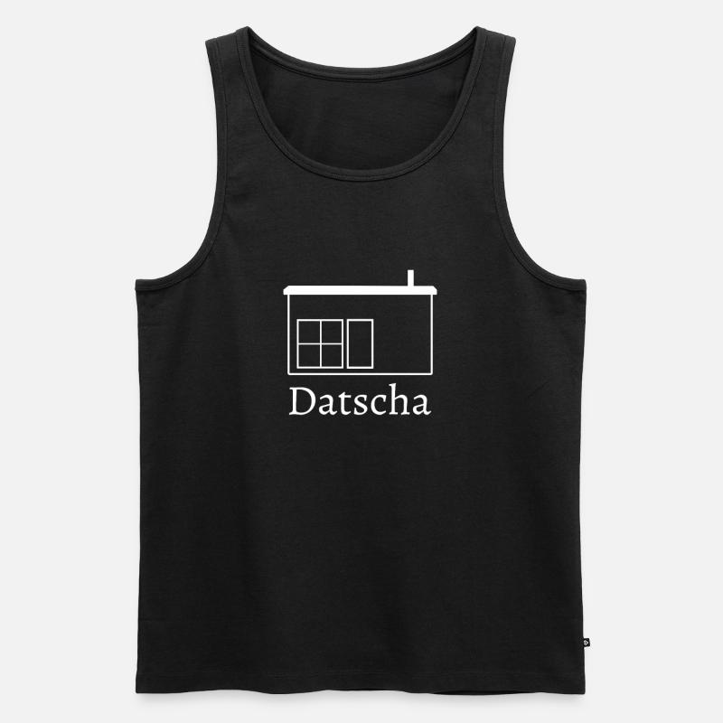 Datscha Gartenhaus Wochenendhaus Datschen DDR - Männer Premium Bio Tank Top - Schwarz