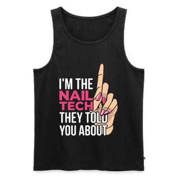 Nail Artist Nägel Maniküre Nail Designer - Männer Premium Bio Tank Top - Schwarz - Vorne - AI Model Male 178 light (178cm)