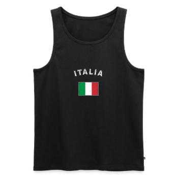 Italien italienisch Flagge Fahne - Männer Premium Bio Tank Top - Schwarz - Vorne - AI Model Male 178 light (178cm)
