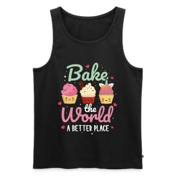 to bake - Men's Premium Organic Tank Top - black - Front - Michal (187cm)