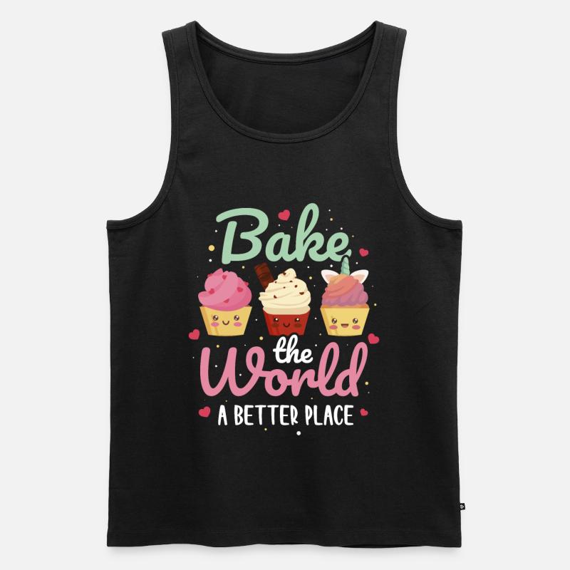 Backen - Männer Premium Bio Tank Top - Schwarz