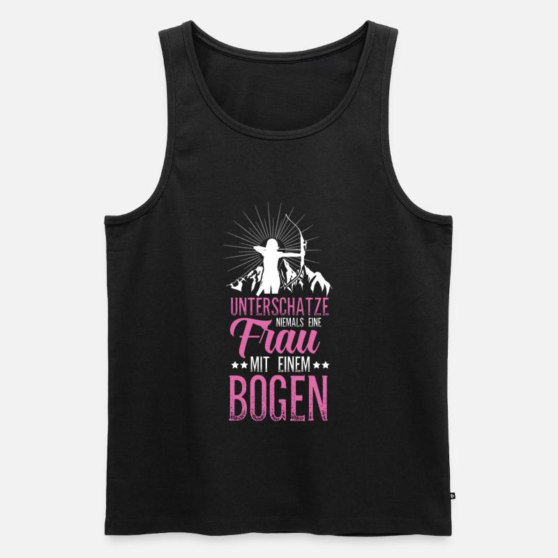 Bogenschießen Bogen bogenschützen bogenschütze - Männer Premium Bio Tank Top - Schwarz