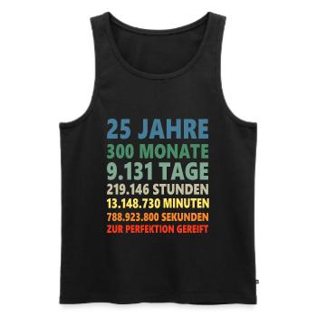 25. Geburtstag 25 Jahre 25ter Geburtstagsgeschenk - Männer Premium Bio Tank Top - Schwarz - Vorne - Michal (187cm)