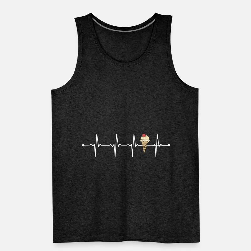 Eis Eiskrem Herzschlag Puls Eiscreme Geschenkidee Männer Premium Bio Tank Top