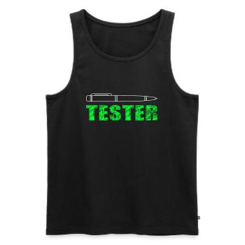 Pen Tester Penetration Tester Hacker Informatiker - Männer Premium Bio Tank Top - Schwarz - Vorne - AI Model Male 178 light (178cm)