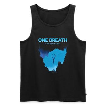 One Breath Freediving Gerätetauchen Apnoe - Männer Premium Bio Tank Top - Schwarz - Vorne - AI Model Male 178 light (178cm)