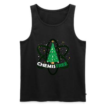 Sapin de Noël chimie Chemistree - Débardeur bio Premium Homme - noir - Devant - Michal (187cm)