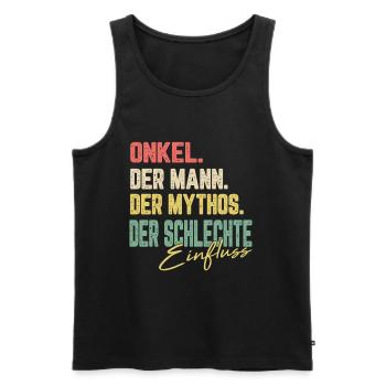 Bester Onkel Schlechter Einfluss Familie Geschenk - Männer Premium Bio Tank Top - Schwarz - Vorne - Michal (187cm)