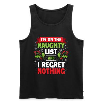 Christmas funny Christmas present - Men's Premium Organic Tank Top - black - Front - Michal (187cm)